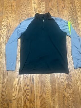 Nike Black Quarter-Zip Pullover with Gray Sleeves